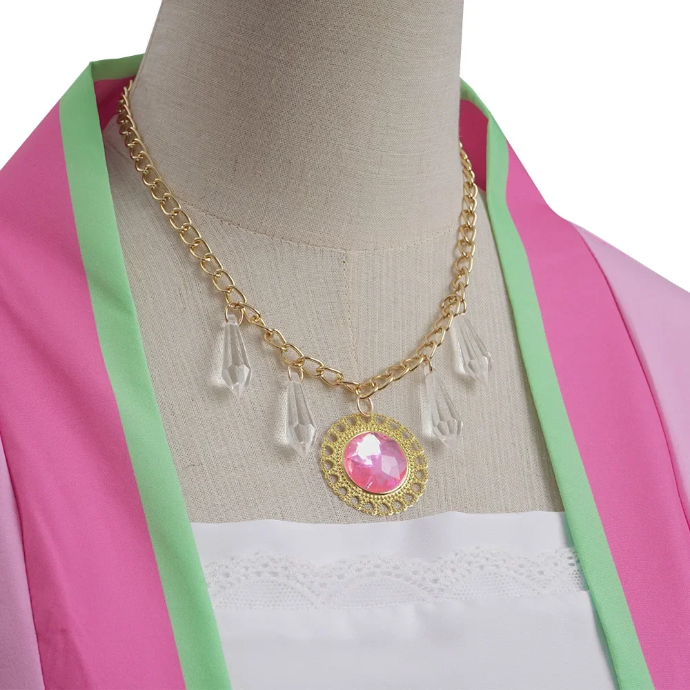 أزياء ماوماو التأثيرية شعر مستعار أنيمي يوميات الصيدلية فستان وردي لحفلات الهالوين للنساء #6