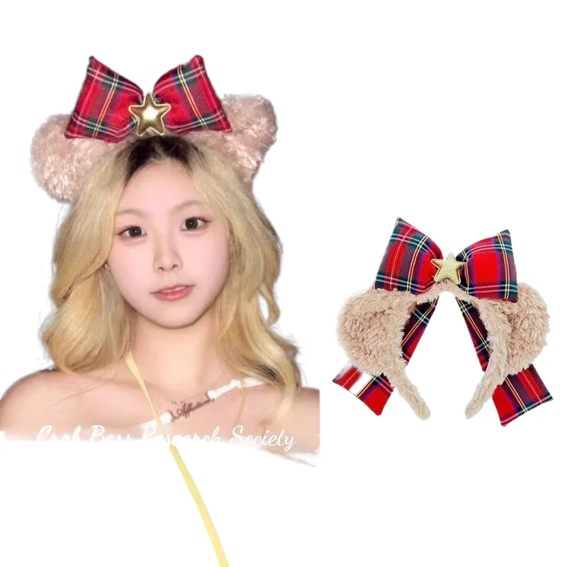 Disney ShellieMay cartone animato carino peluche accessori per capelli di Natale creativo Kawaii ragazze fascia copricapo regalo costume di Natale