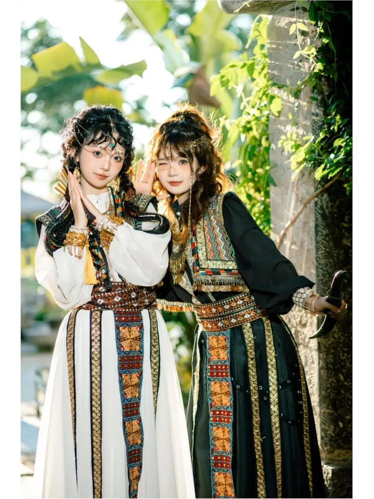 

Новая этническая одежда Western Regions с экзотической фотографией в стиле тяжелой промышленности, наряды лучшего друга и сестры.