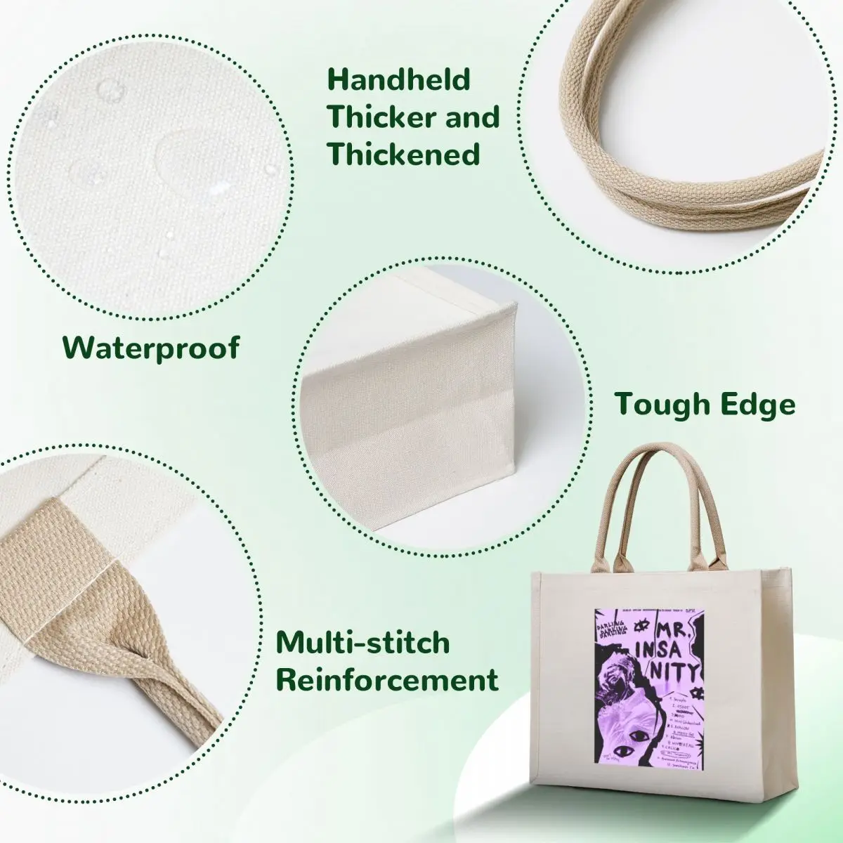 DPR IAN, Mr Insanity Tote Bag great bag cloth bag woman reusable grocery bags tote bags cloth bags