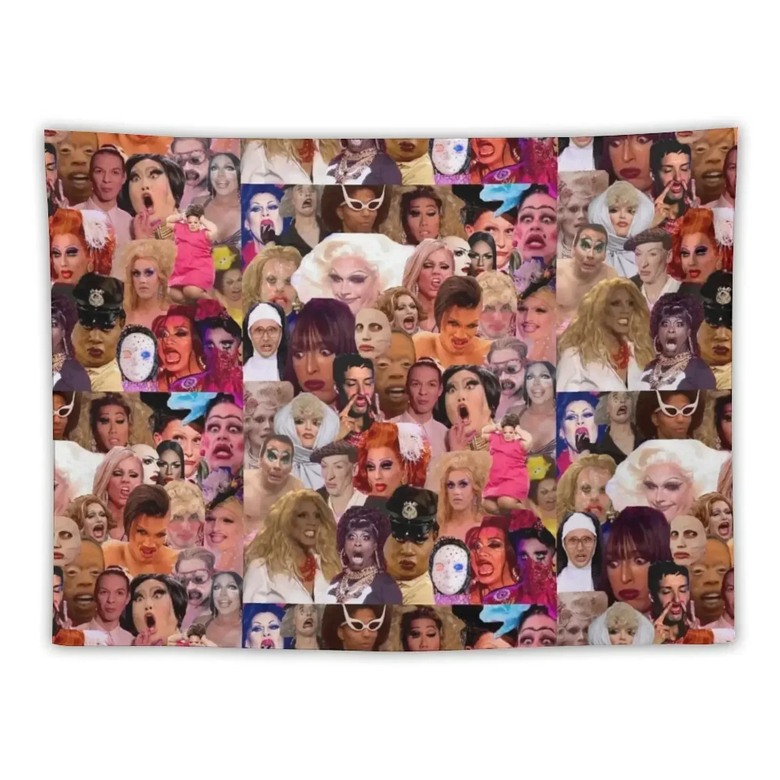 

Iconic Drag Queens collage Tapestry Decoration Aesthetic Living Room Decoration Tapestry