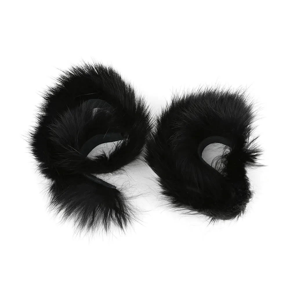 1pair Recurve Bowstring Stabilizer Black Rabbit Fur Bow String Shock Absorber Damper for Archery Shooting Hunting Accessories