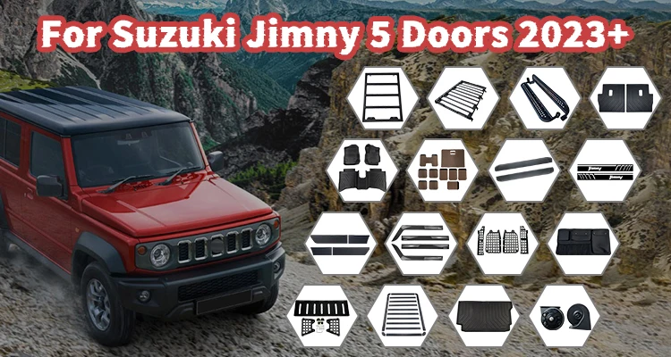 Pelindung roda cadangan aksesori pintu, untuk Jimny 5, Cover bodi Suzuki Jimny