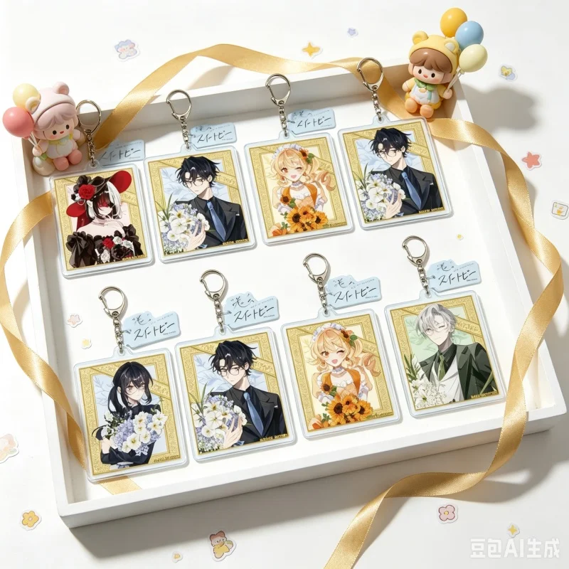 Popular Anime Acrylic pendant Keychain for Accessories Call of Sweet Pea Jewelry Keyrings Fans Gifts 6cm Souvenir FACTORY STORE