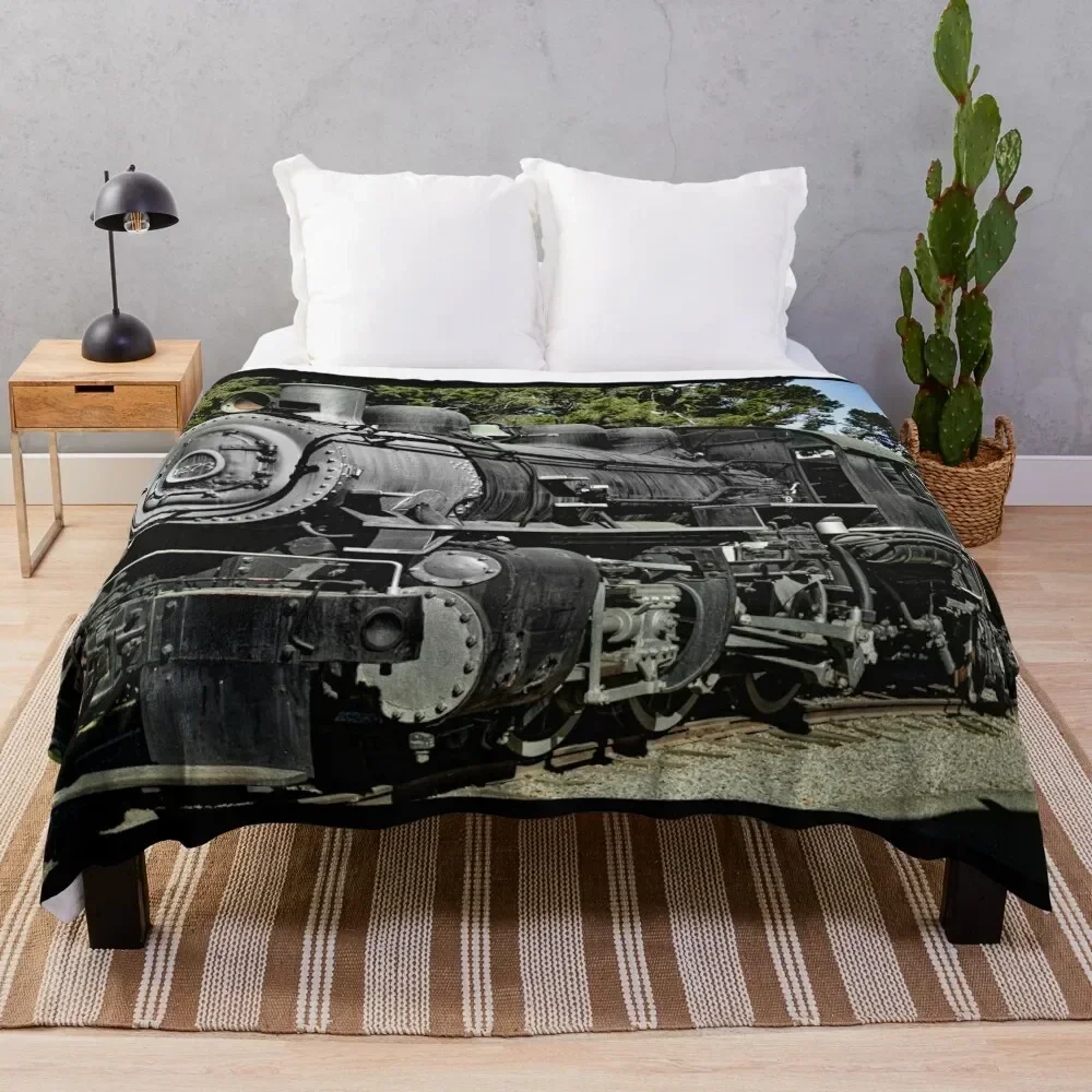 

Southern Pacific Railroad Steam Locomotive No. 1273 - Travel Town Railway Museum Throw Blanket