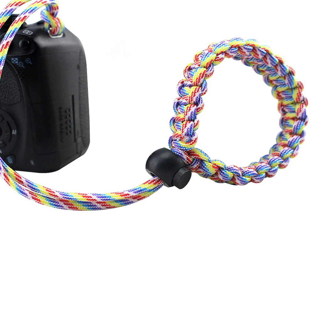

Camera Wrist Strap Iridescence Adjustable Braided Paracord Hand Lanyard For Outdoor Survival Hiking Camping Gear