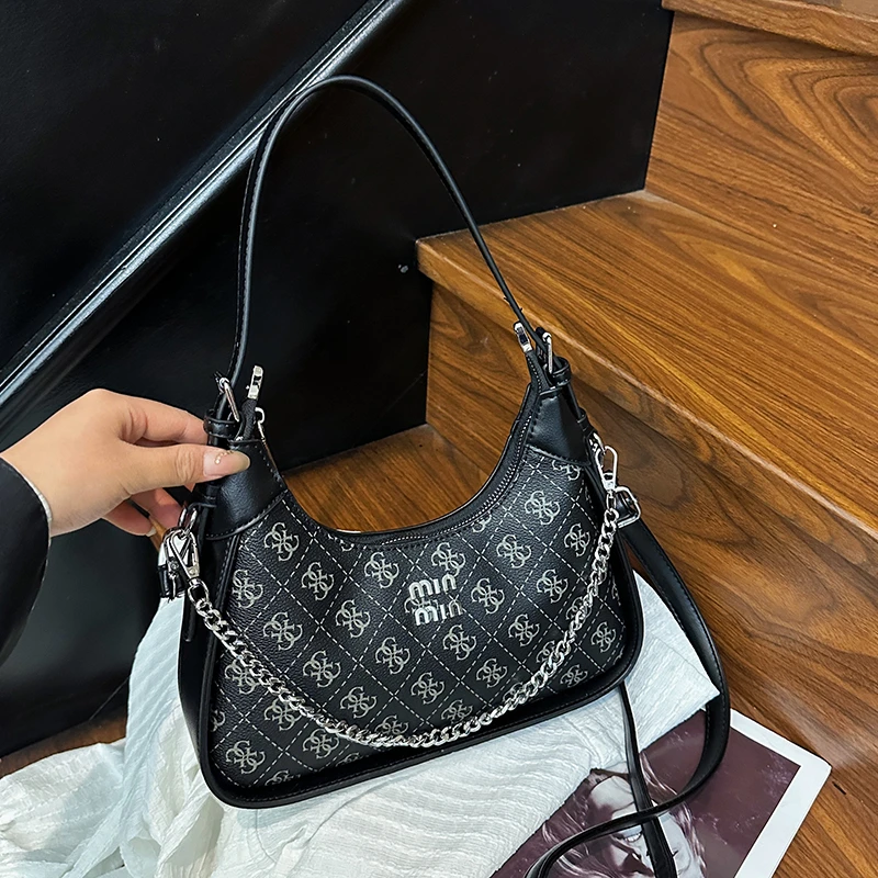 Bolsa de ombro único em PU verde, moderna e fresca para compras, escritório, fim de semana, passeio diário