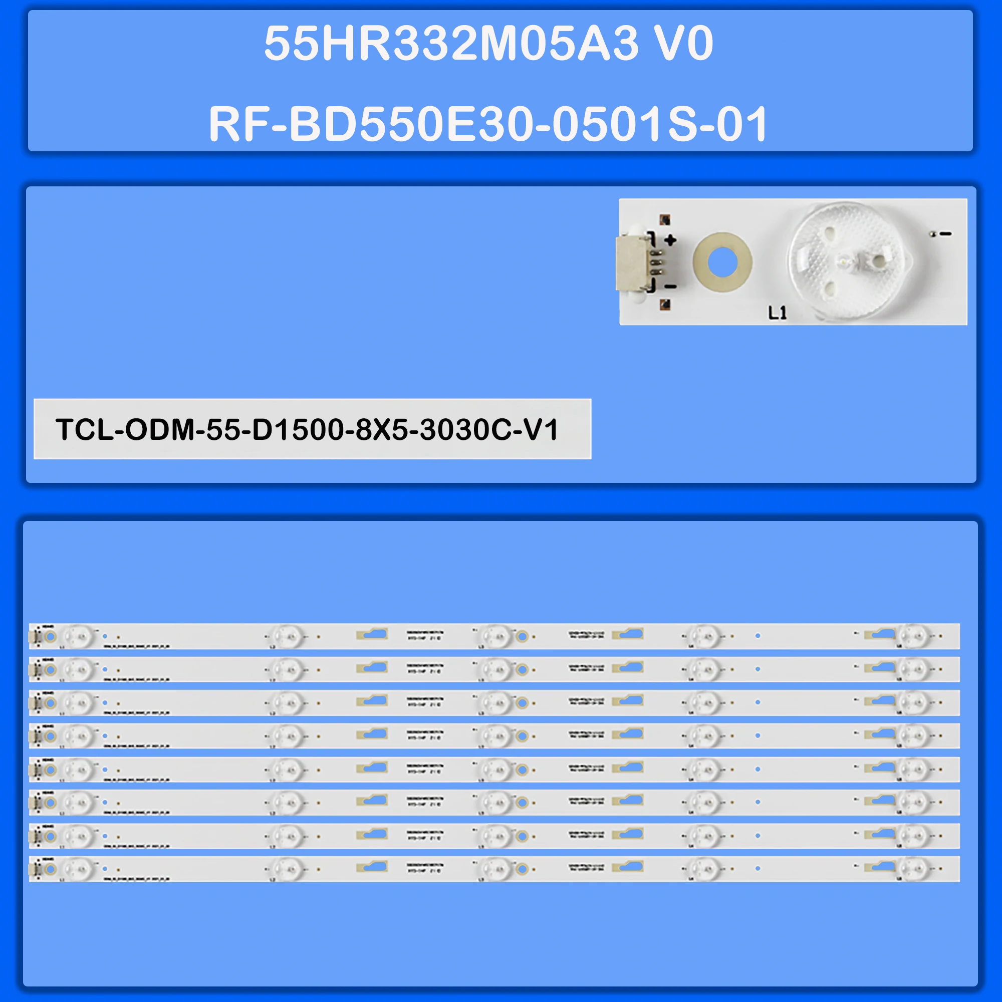 

LED Backlight strip For 55GA1600 55D1600 D55E161 F55B3905 F55B3903 F55S5906 55D1500 T55D18SFS-01B 55FB3103 55FB3113 55L2600C