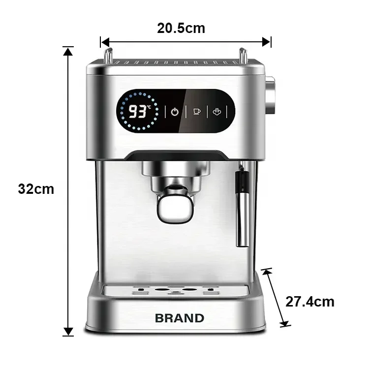 Hot Sale Electric Espresso Coffee Machine Stainless Steel Capsule Coffee Maker For Household And Outdoor Use