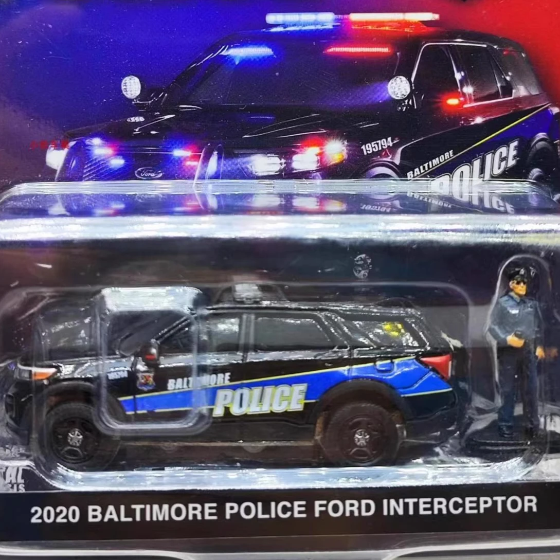 

GreenLight 1:64 2020 Baltimore Police Ford Interceptor, имитация сплава, коллекция моделей микроавтомобилей, украшение, игрушка в подарок