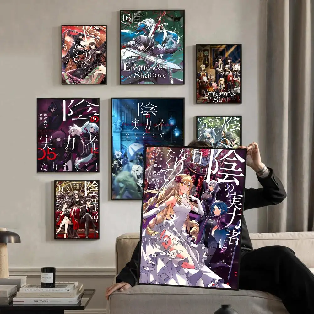 The Eminence In Shadow Anime Dark‑fantasy Poster Self-adhesive Advanced Aesthetic Printing Paper Wall Art Living Room Home Decor