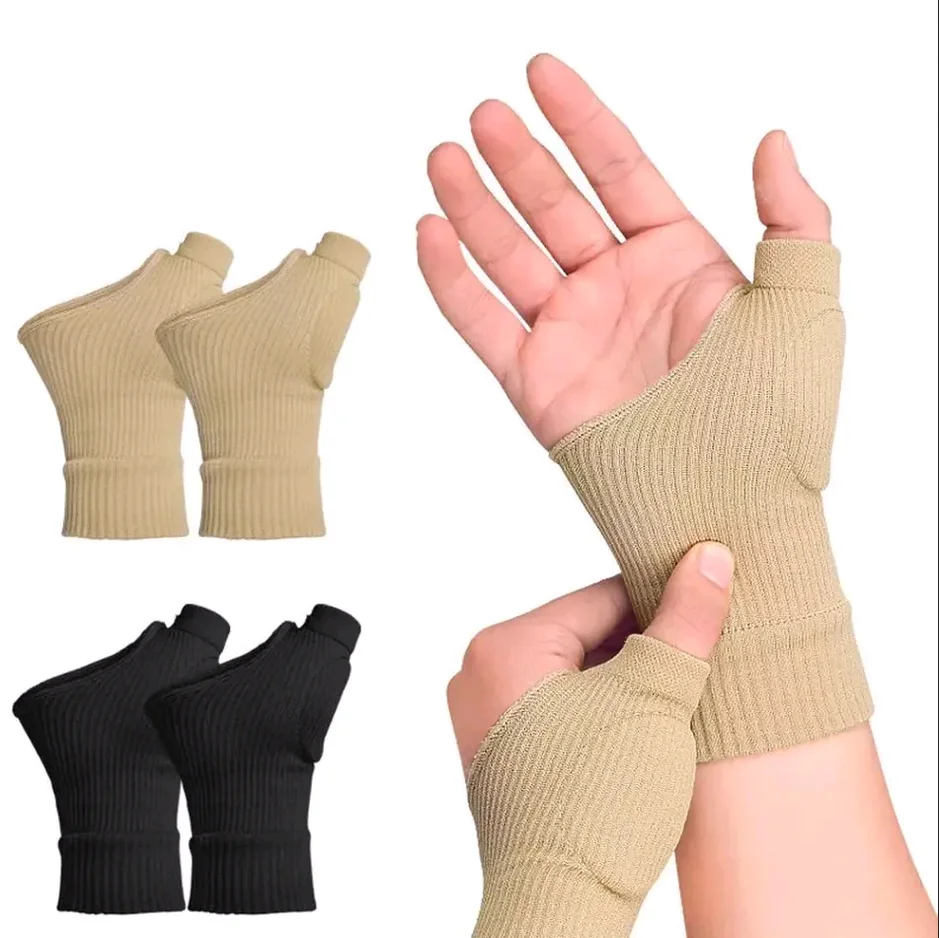 

1Pair Wrist Thumb Compression Arthritis Gloves, Breathable Wrist Support Brace Wrist Sleeve With Gel Thumb Injury Pads