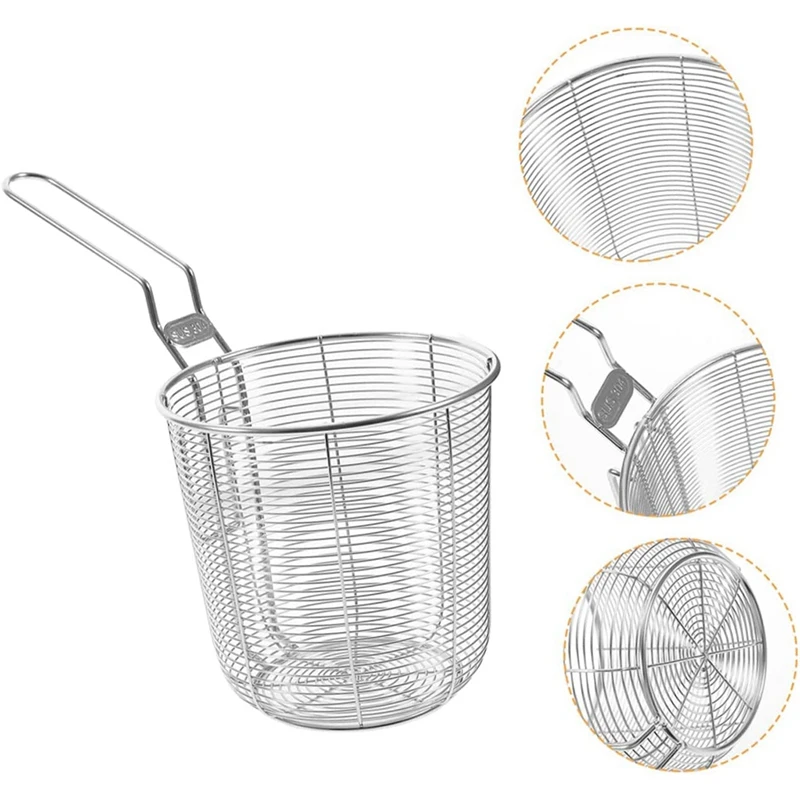 2 Pcs Hot Pot Strainer Stainless Steel Colander Household Fried Basket Net Leaking Hot Pot Filter