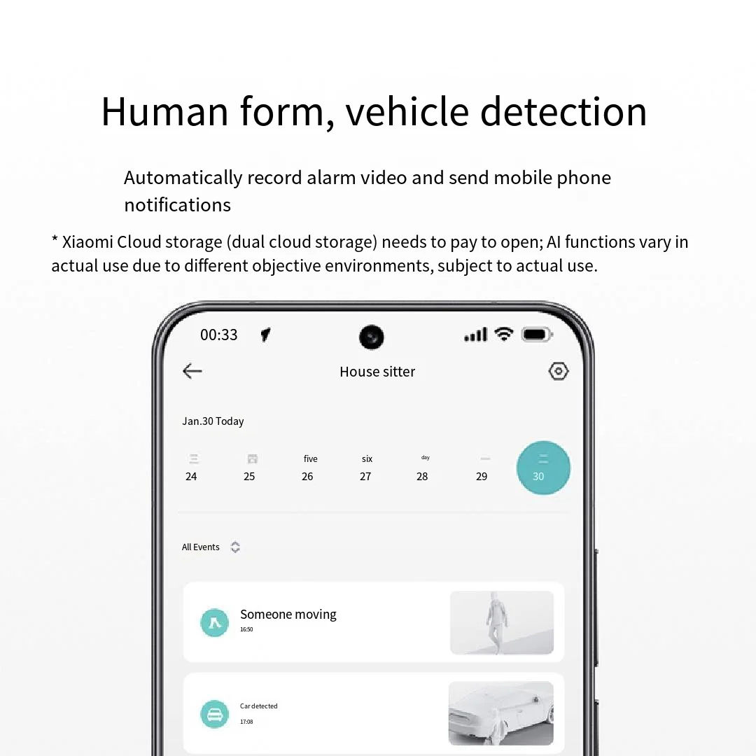 Imagem -06 - Xiaomi Mijia App Câmera Dupla ao ar Livre Cw500 2.5k Ip66 à Prova Dip66 Água Câmera de Segurança Ptz Cor Cheia Visão Noturna al Detecção Humana