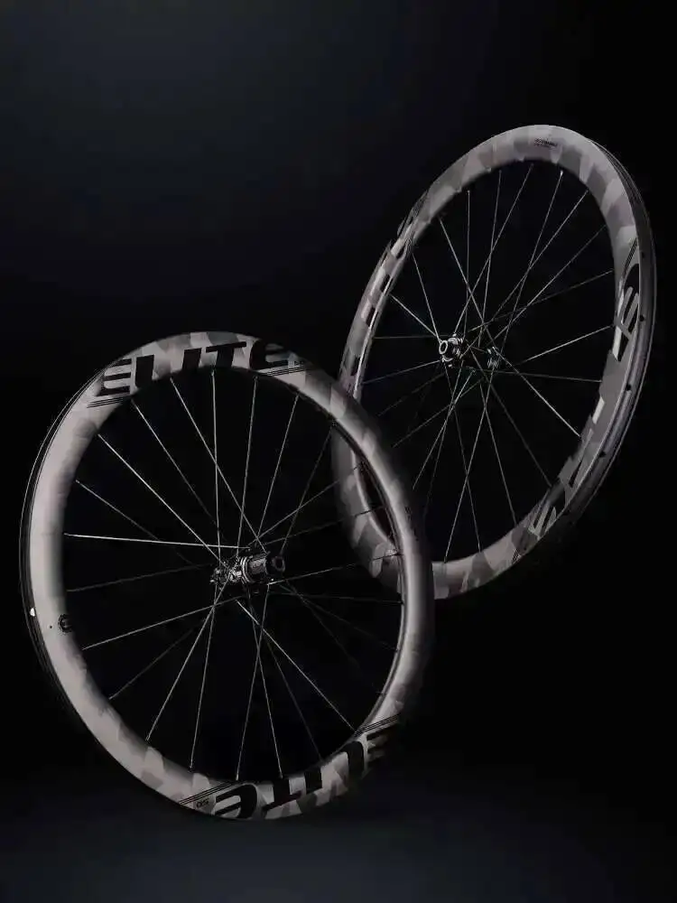 AliExpress ELITEWHEELS ENT X WEAVE Carbon Wheelset Road Disc Brake Wheels Tubeless Compatible Cycling Rims Center Lock Or 6 Bolt Lock Hub