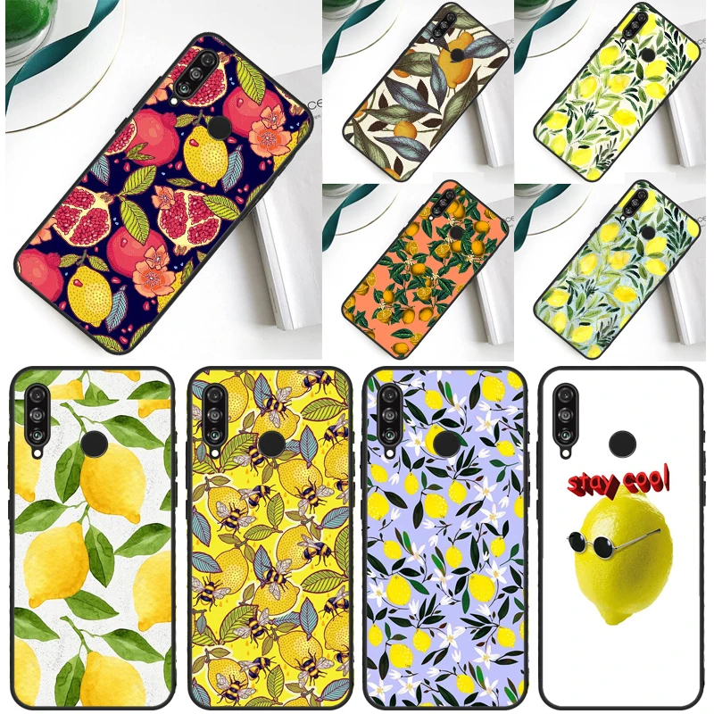 Summer Lemon and Leaf For Huawei P30 Pro P60 P50 P20 P40 P Smart Nova 9 5T Honor Magic 5 Lite X8 X9 a 50 70 Case