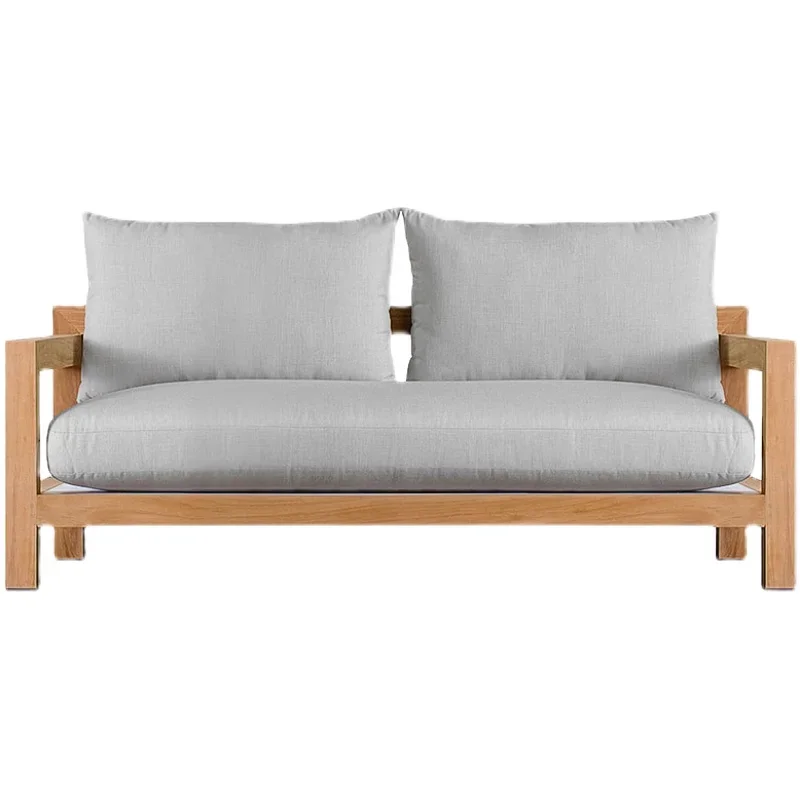 Teak Creative Sofa Hotel Outdoor Sofa Beach Courtyard Villa Furniture Anti-corrosion Solid Wood