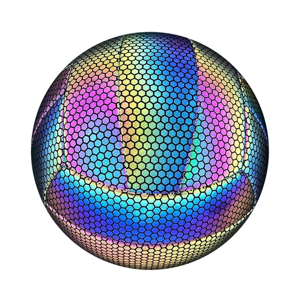 Glowing Volleyball PU Leather Volleyball for Gym Playground Girls Boys Play