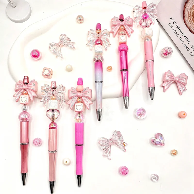 conjunto-de-6-canetas-rosa-com-contas-rotativas-em-acrilico-gradiente-e-laco-diy-canetas-esferograficas-com-contas-para-escritorio-papelaria-coreana