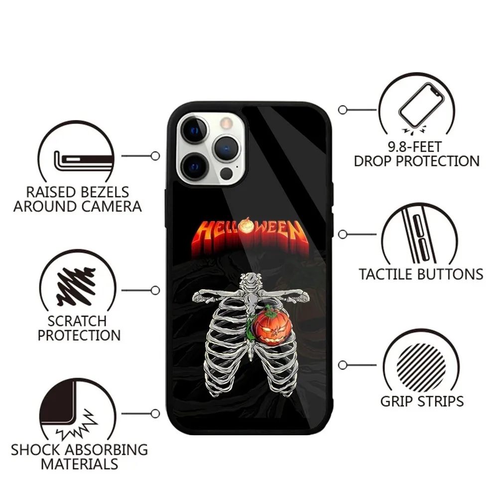 H-Helloween Band Phone Case For iPhone 15,14,13,12,11,Plus,Pro,Max Mini Magsafe Magnetic Wireless Charging