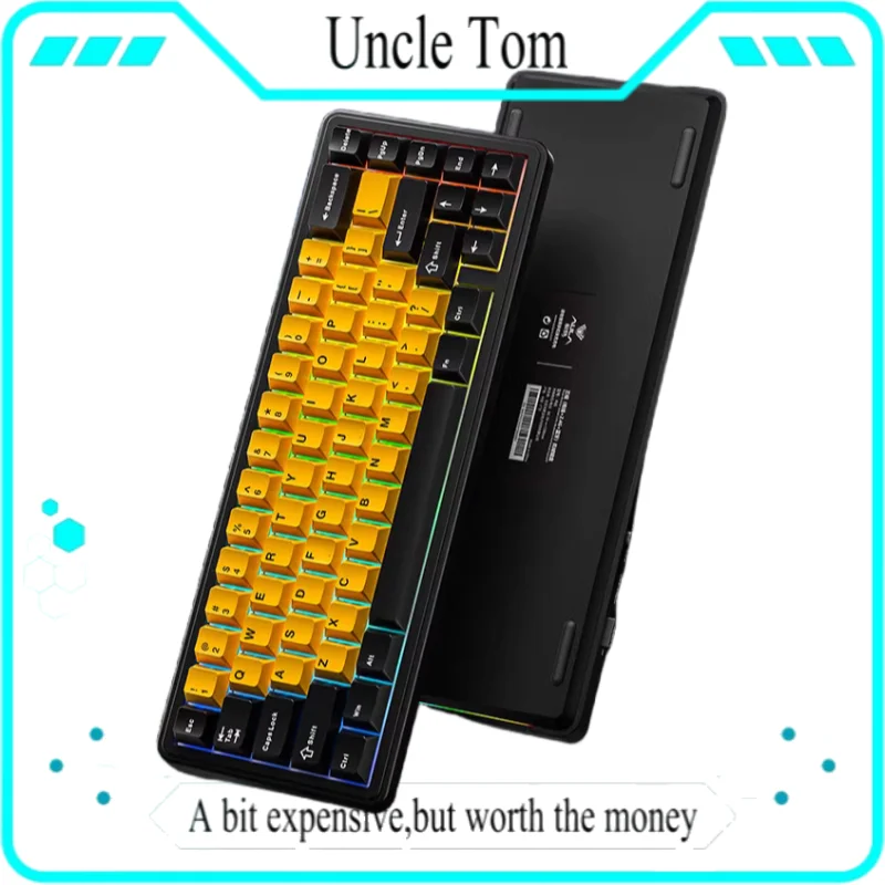 

Wolf Spider F65 67 Key Wireless Mechanical Keyboard Full Key Hot Swappable Gasket Structure Rgb Game Office Side Engraved Keycap