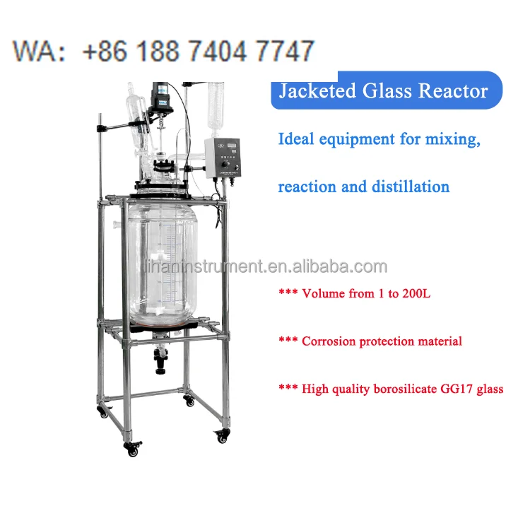 100l Glass Jacketed Reactor 100l Lab Jackets Glass Reactor