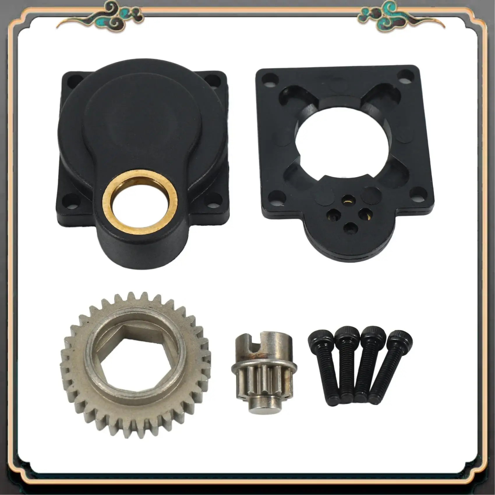 

11011 For HSP Electric Power Starter Drill Plate Nitro Engine Roto Backplate E-Start