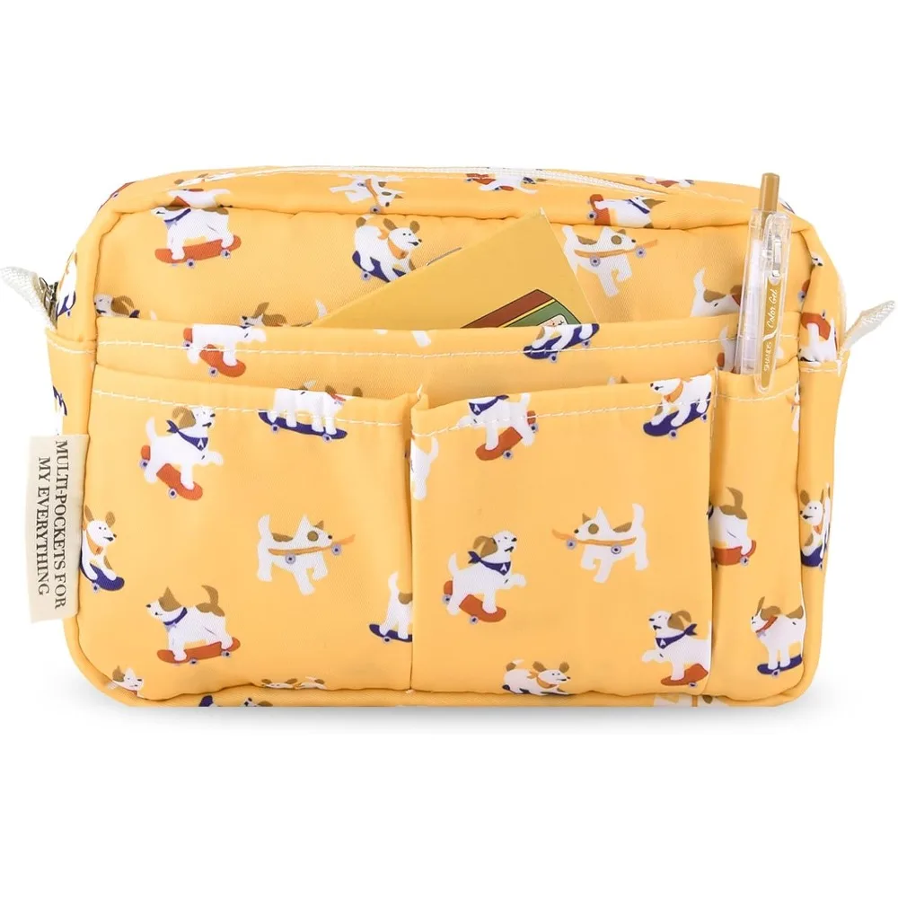 

Multi-functional Portfolio Organizer, Waterproof Travel Pouch Zippered Case, Journal Supplies Storage Case for Notebooks,Make-up