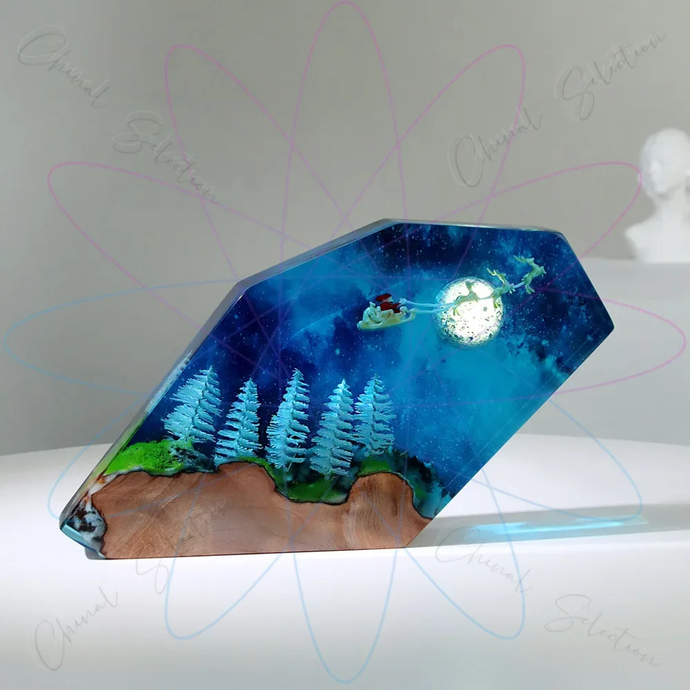 New Micro Landscape Resin Night Light European Old Man Moon Ornament Craft Tide Ornament