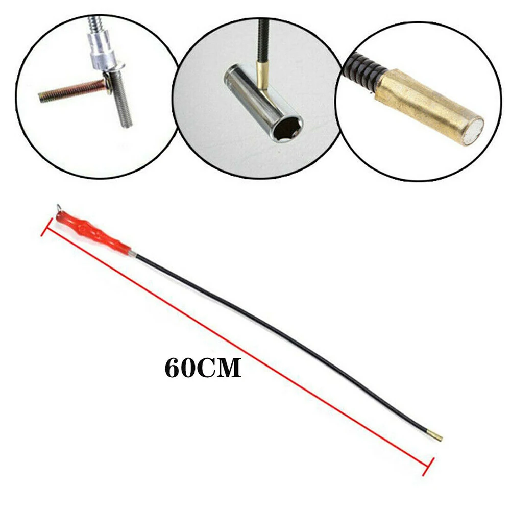 1Pcs Flexible Magnetic Bendable Picker Magnet Shaft Pick Up Rod Stick Hand Tool NEW Small Red Suction Rod