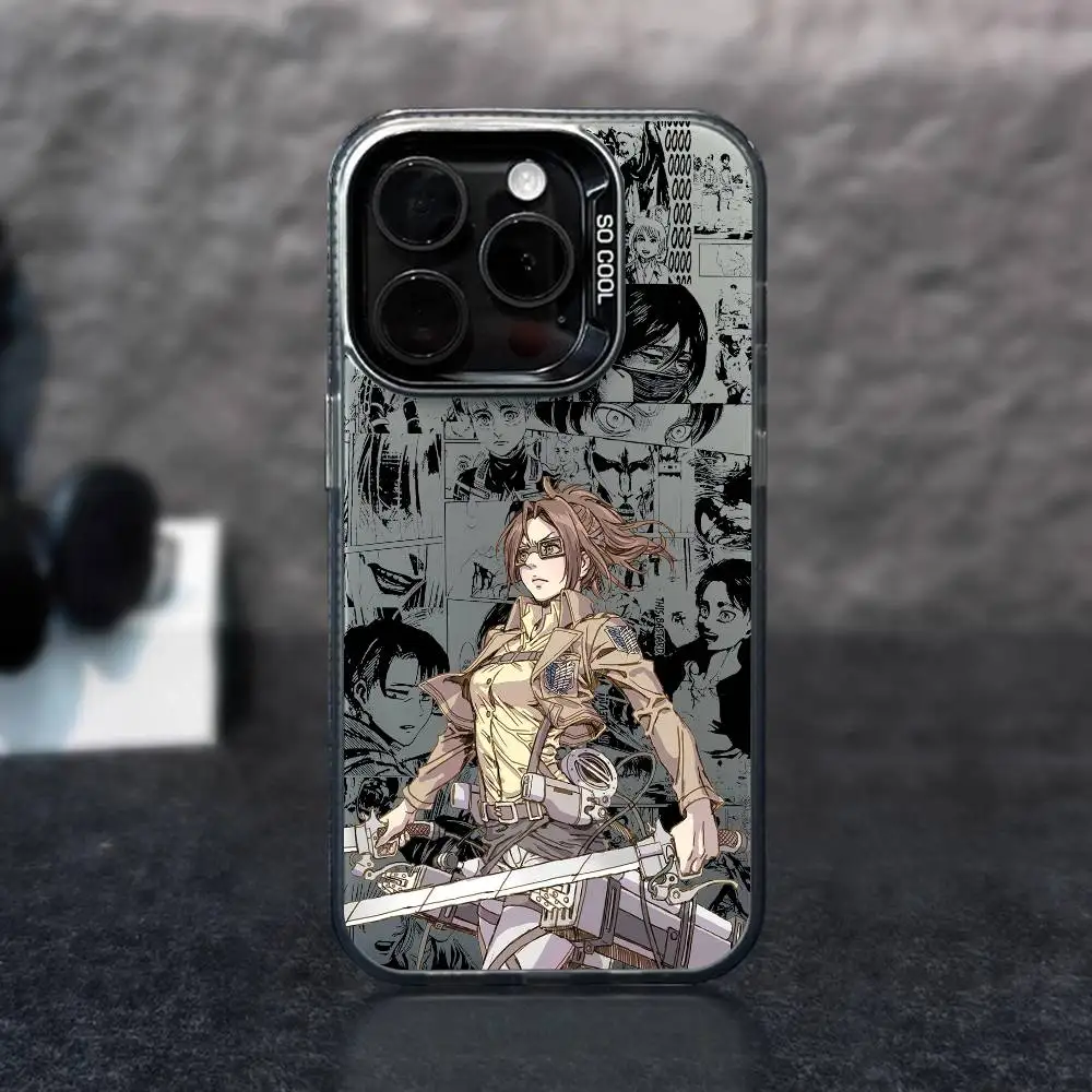 1 قطعة أنيمي H-Hange Zoe جراب هاتف ليزر IMD اللون فضي شل آيفون 17 16 15 14 13 12 11 الهواء برو ماكس زائد