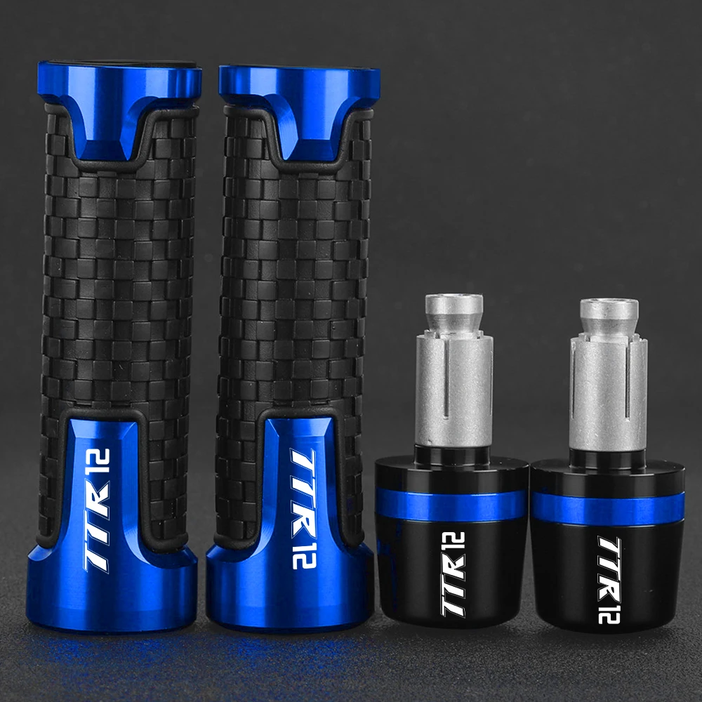 Motorcycle 7/8'' 22MM Handlebar Grips Ends Handle Bar Cap Grip End Plugs FOR YAMAHA TTR12 TTR 12 2019 2020 2021 2022 2023 2024