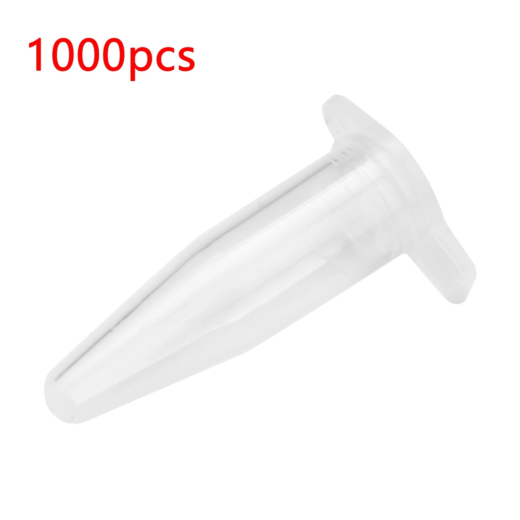 2000 Pcs 0.2Ml Round Bottom Centrifuge Tubes W Attached Caps Clear White