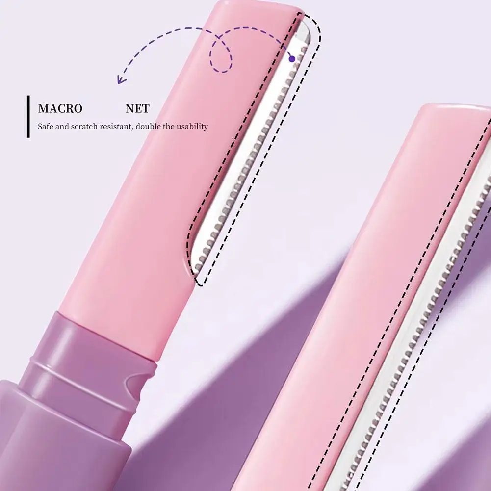 2-Piece Dual-Tip Micro Eyebrow Trimmer Set Safe & Scratch-Free Eyebrow Grooming Portable Eyebrow Shaving Beauty Makeup Tools ﻿