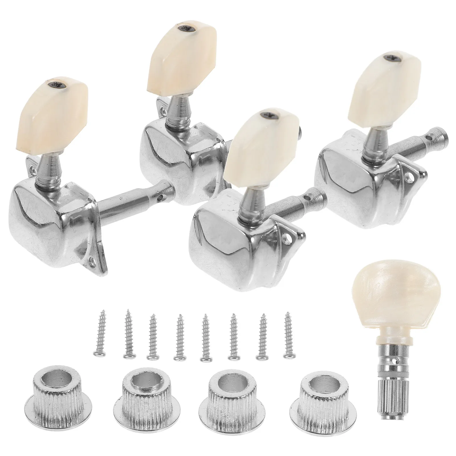 1Set Banjo Tuning Peg Set Metal Rust Resistant Machine Heads Banjo Parts String Key Kit Guitar Tuner Pegs Guitar Tuning Pegs