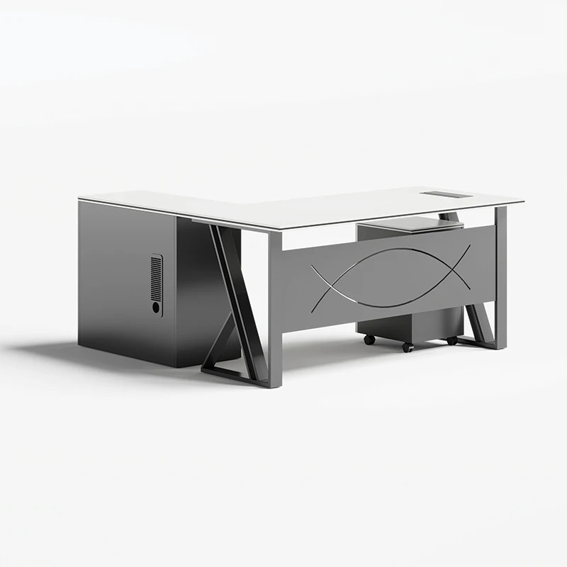 مكتب مكتب مخصص من المصنع مع طاولة مكتب بأدراج حديثة