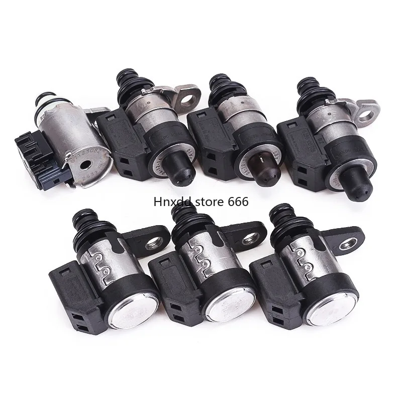 7PCS RE5R05A Transmission Solenoid Valve Kit 0260130030 0260130031 G7T23082 For 2002-2018 Nissan Pathfinder Infiniti EX35 Q45