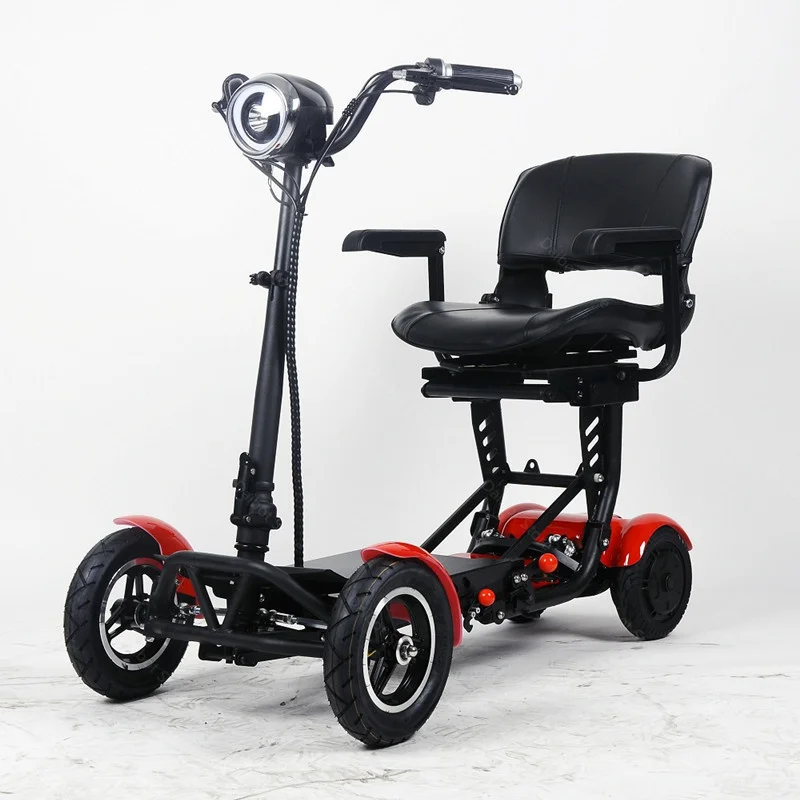 36V 500W Dual Motor klappbarer 4-Rad-Elektroroller für ältere Menschen, großer Sitz, 10-Zoll-Mobilitätsroller für Reisen, abnehmbare Armlehne – Detail 3