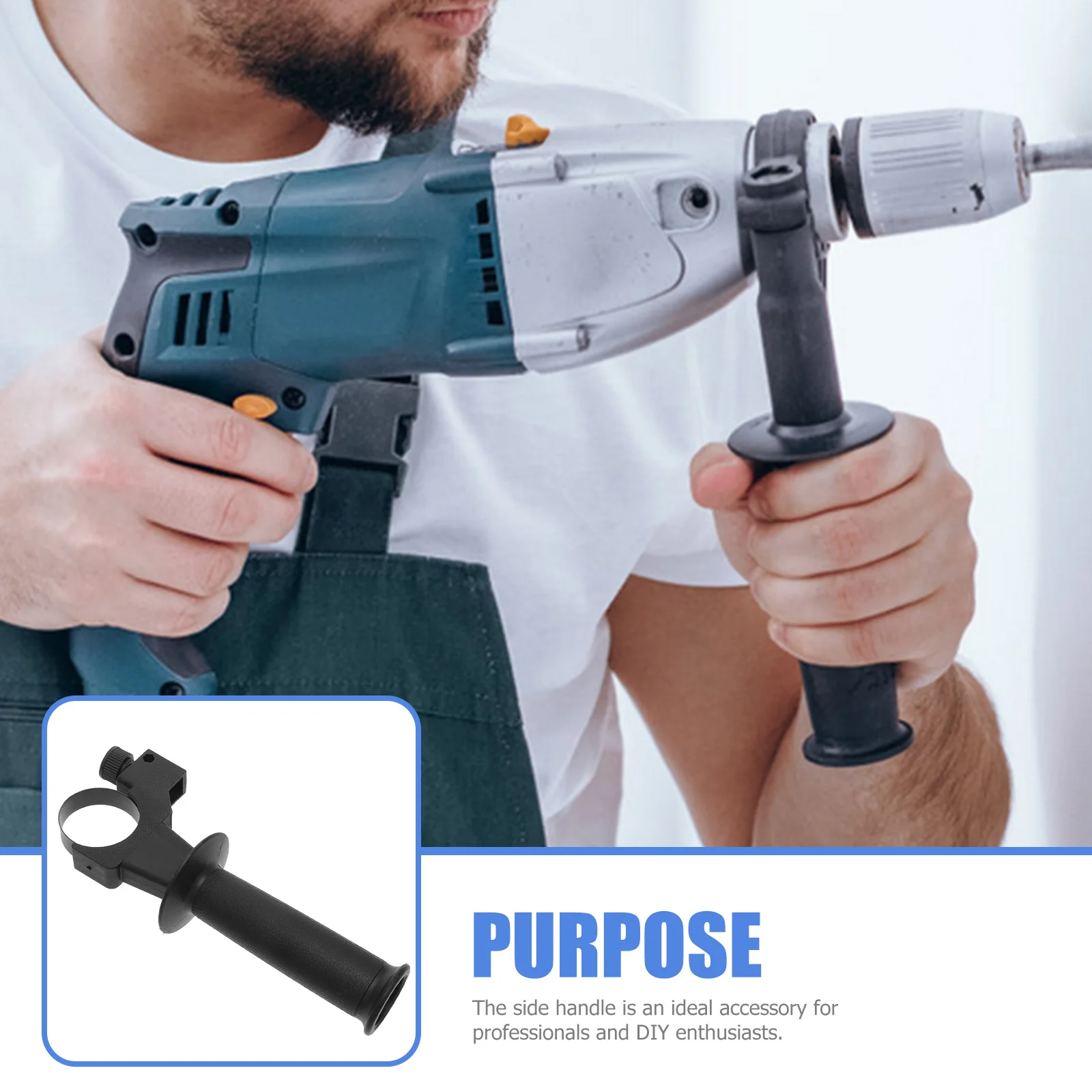 

Side Handle Grip for Electric Hammer Adjustable Replaceable Drill Grip Daily Use Tool Sturdy Non-Slip