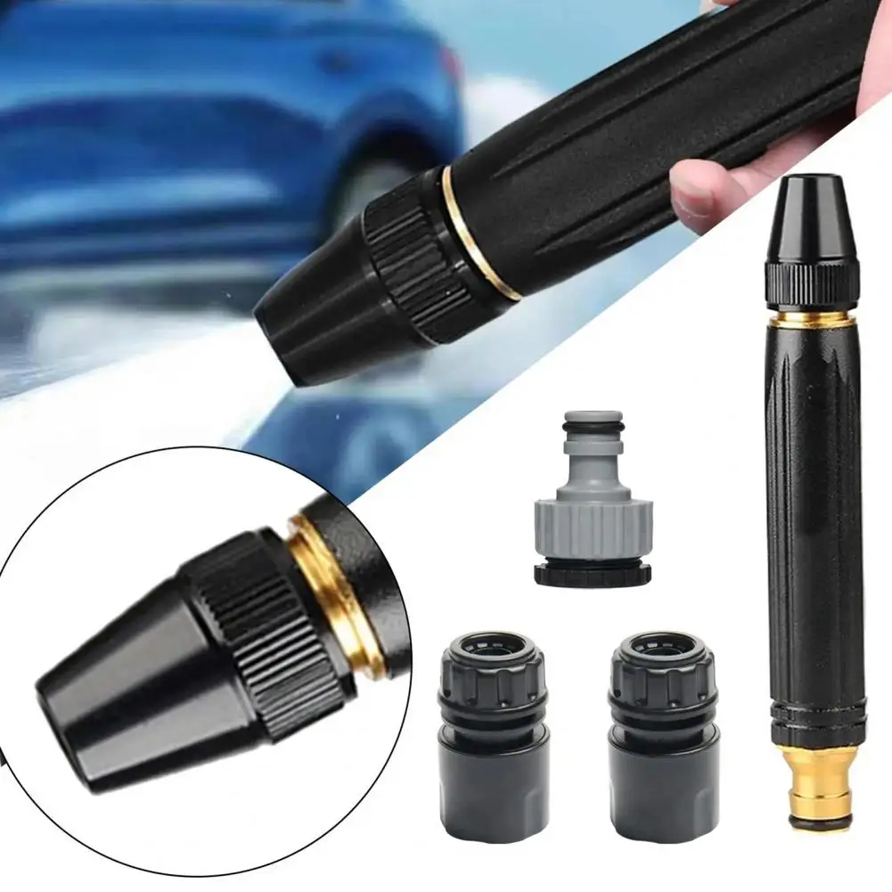 Multi-functional Nozzle Head Leak-resistant High Pressure Water Hose Sprayer Adjustable Spray Mode 360-degree Rotation for Car