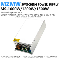 Adjustable 1000W 1200W 1500W Switching Power Supply 0-12V 15V 24V 36V 48V 60V 72V 80V 110V 150V 220V AC TO DC Industrial SMPS