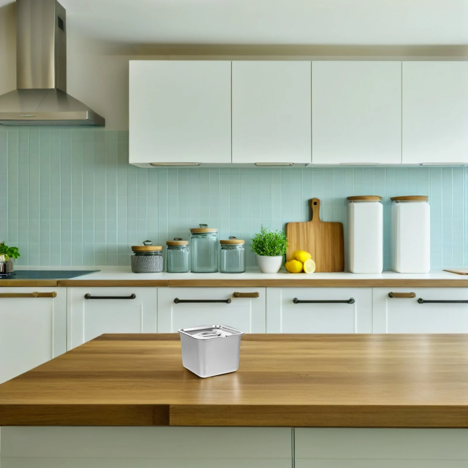 

Stainless Steel Ice Cream Container Freezer Storage Box Airtight Lid Odor Blocking Freshness Maintaining Versatile Storage