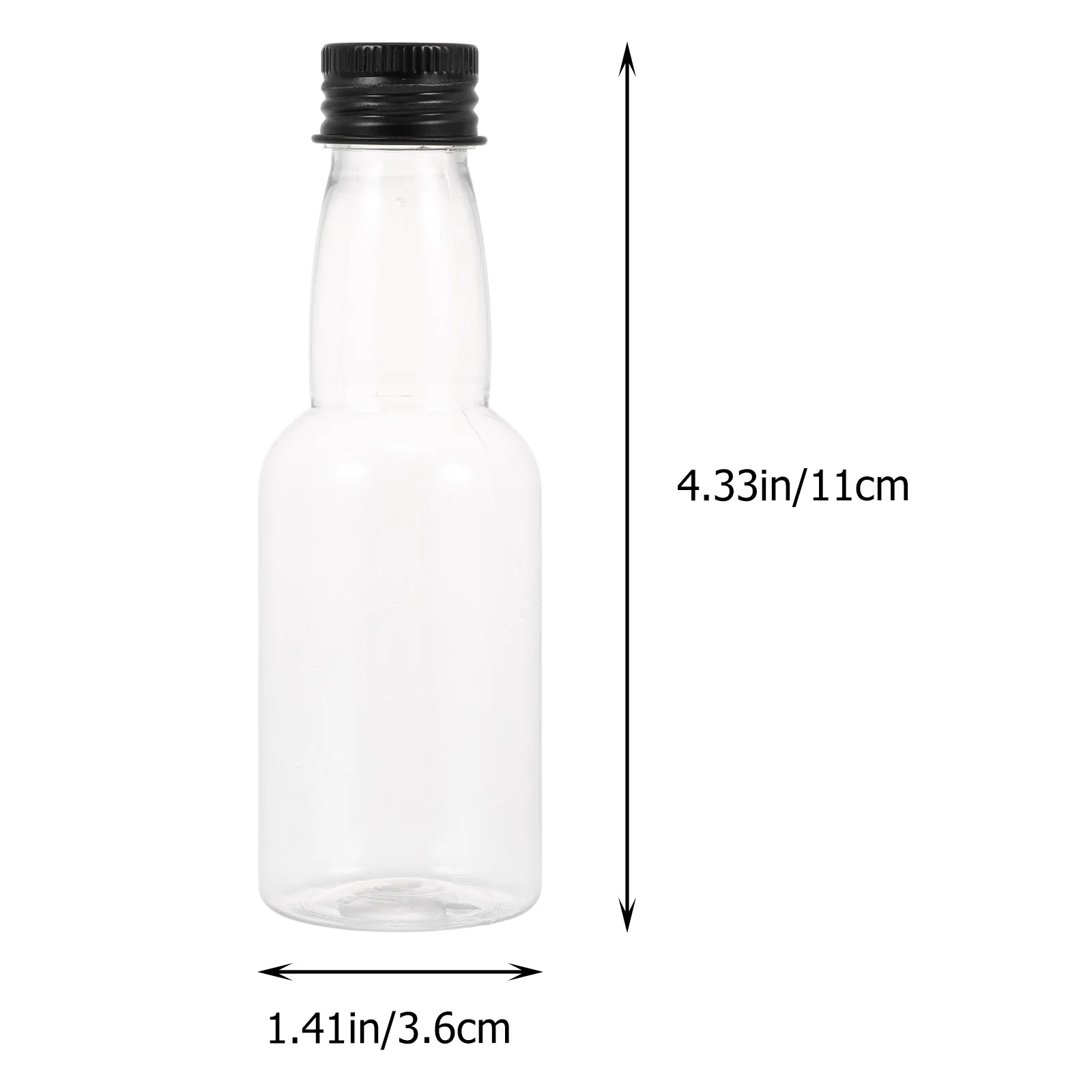 50 Pcs 50ml Bottle Sauce Containers Juice Refrigerator Round Light Weight Bottles Milk Drinking Plastic