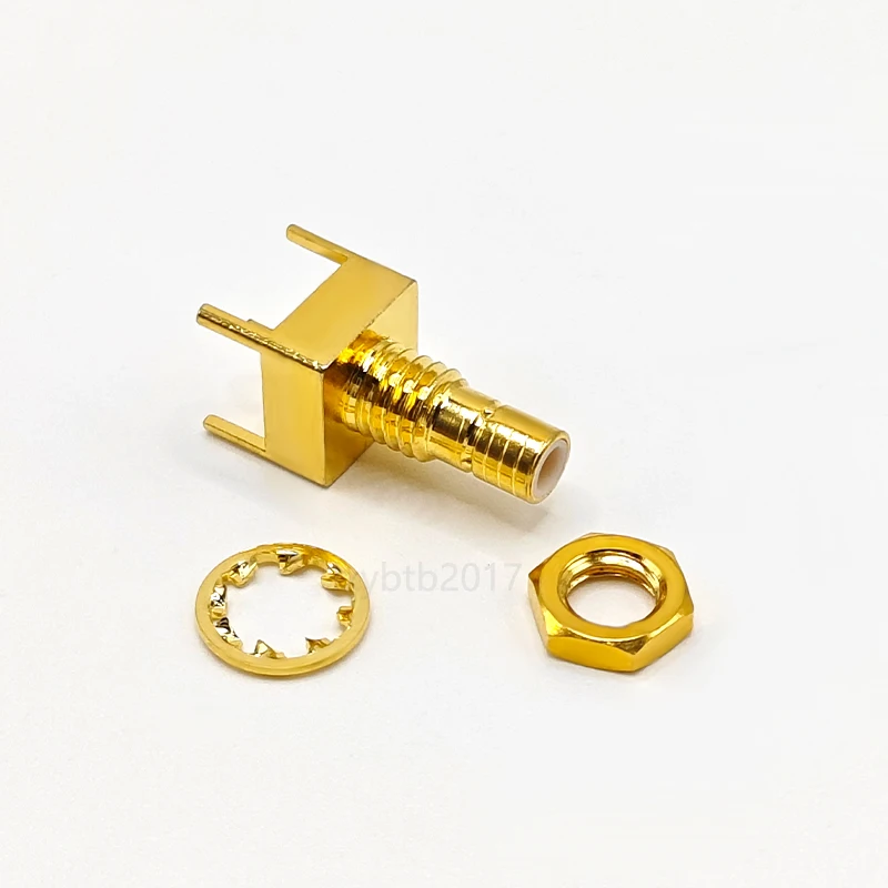 SMB-JYHD RF connector Four-leg PCB board fixed thread through wall SMB-JYE straight male 50 ohm