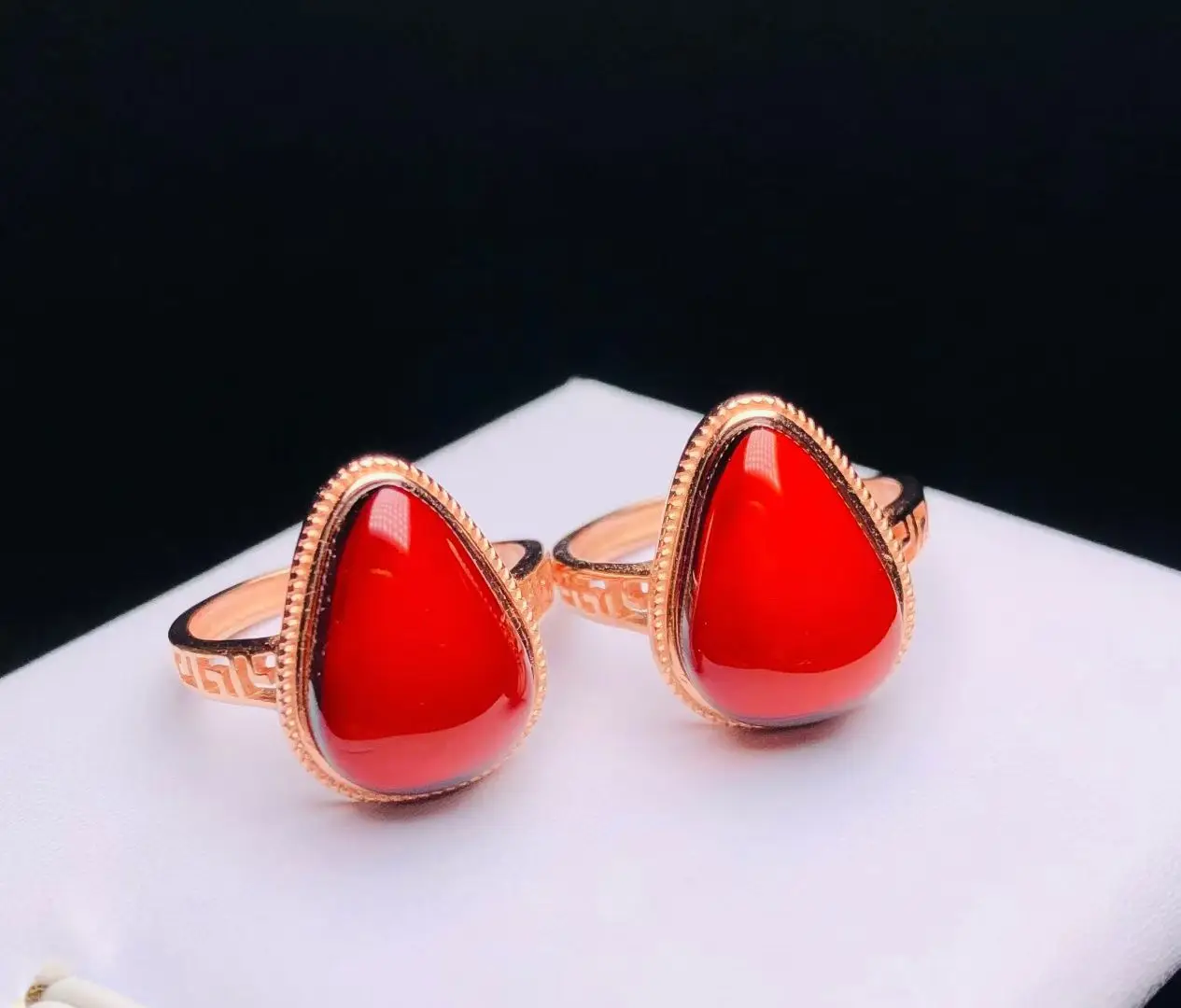 معتمد 925 الفضة الطبيعية البلطيق الأحمر العنبر خاتم مكتنز 18K مطلية بالذهب الوردي بورجوندي اللون 3 قيراط دمعة الأحجار الكريمة والمجوهرات #4
