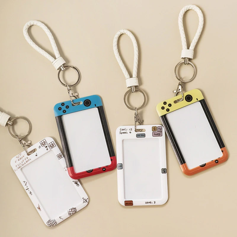 

1pc Cute Transparent Lanyard Card Holder Keychain Student Credential For Pass Card Credit Card Neck Straps Key Ring Badge Holder