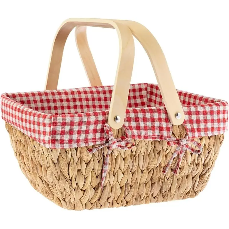 

Wicker Picnic Baskets Wicker Picnic Basket With Handle For Outdoor Dining And Home Decor