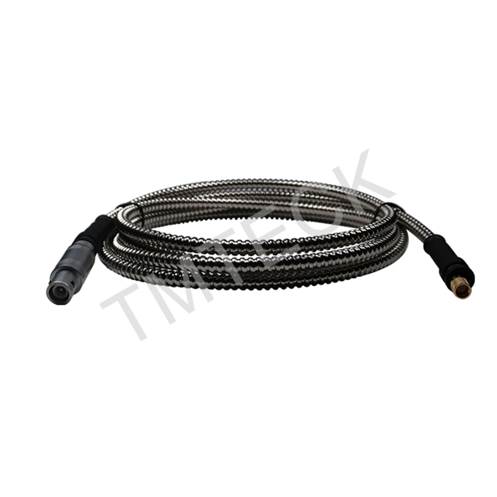 MPKM2 armored single UT cable compatible with style  lemo 1-microdot  flexible Stainless Steel Protection Shielding