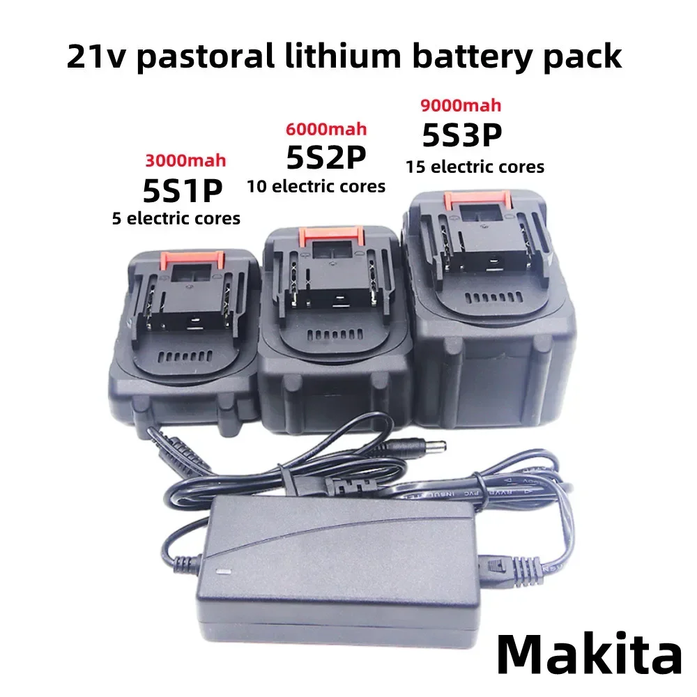 

New 21V wireless key battery, 3000mah 6000mah 9000mah Fast charging lithium ion battery