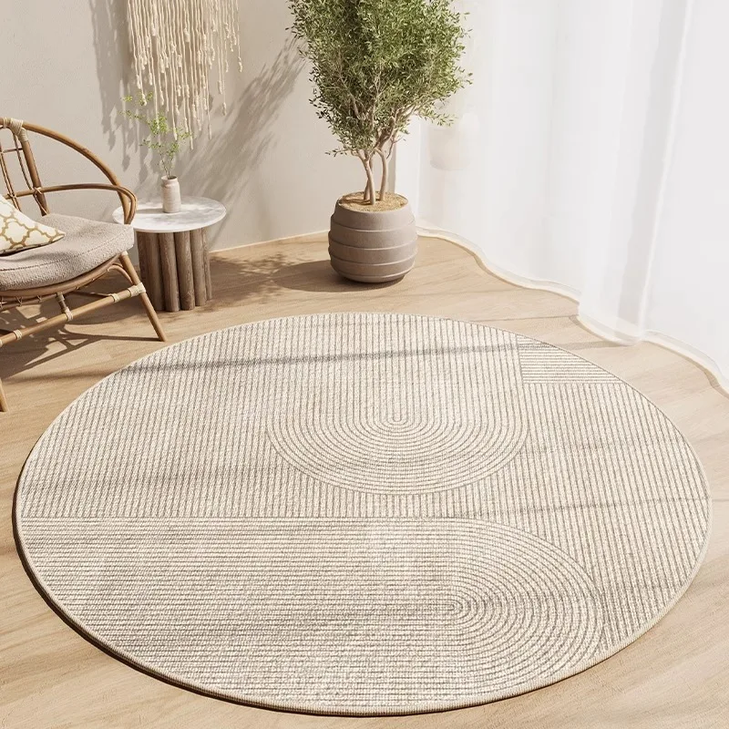 Living Room Round Carpet Bedroom Computer Chair Round Floor Mat Balcony Rocking Chair Minimalist Lines French Light Luxury Rugs